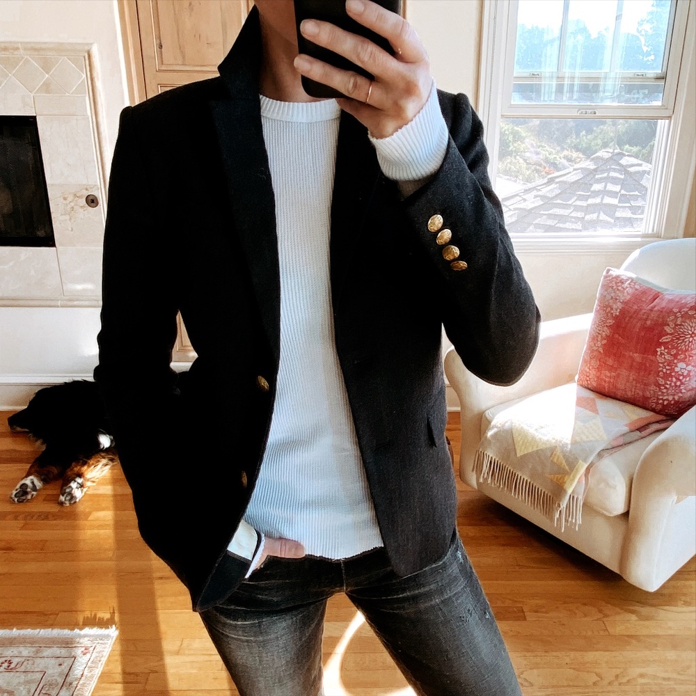 J.Crew Schoolboy Blazer in Charcoal